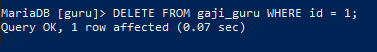 Delete Table localhost